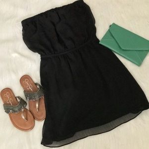 Express chiffon tube top strapless dress